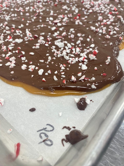 Toni's Toffee 4oz HOLIDAY Peppermint Box