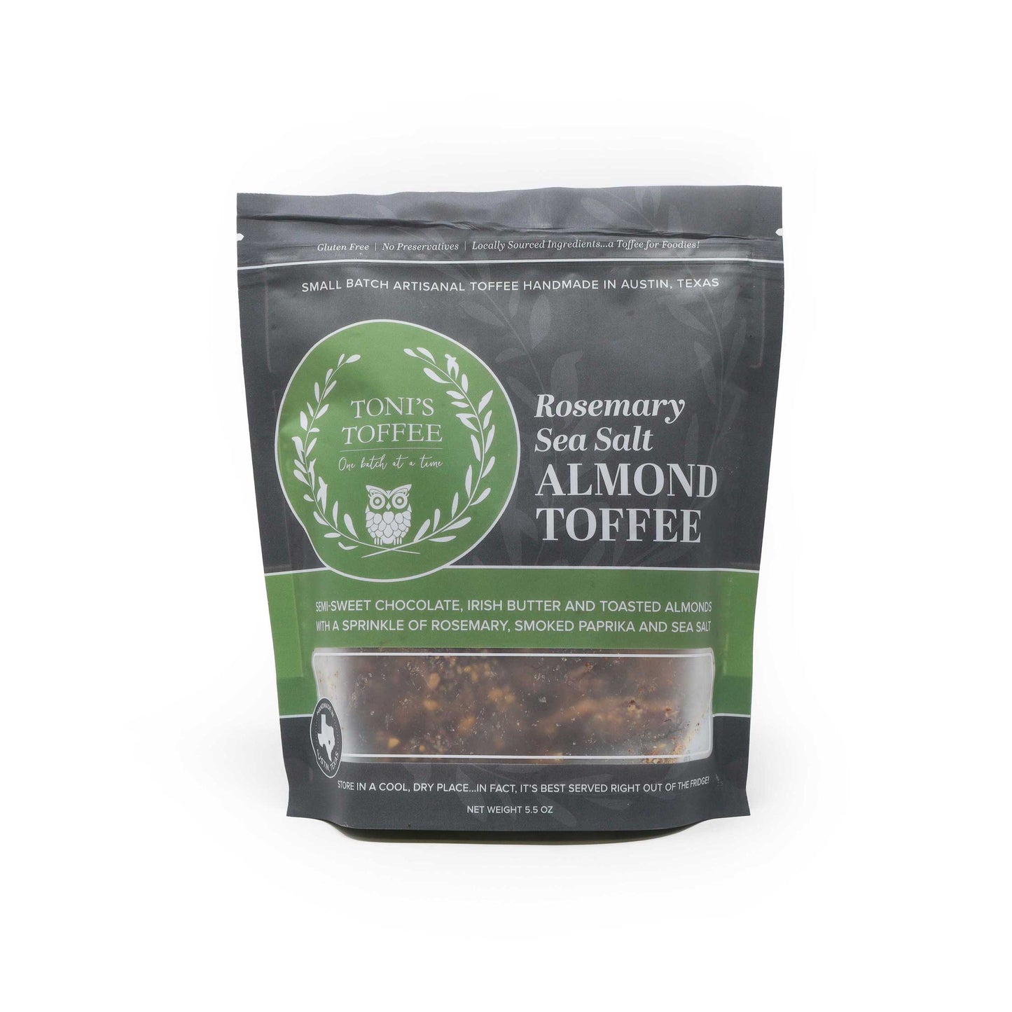 Rosemary Sea Salt Almond Toffee